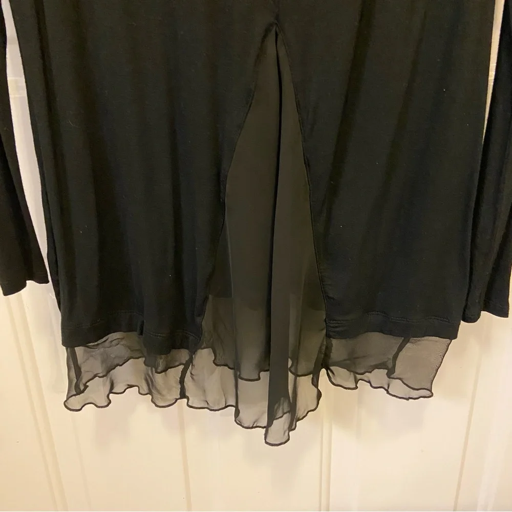Philosophy Black Sheer Hem Women's Top NWOT - Picture 12 of 14